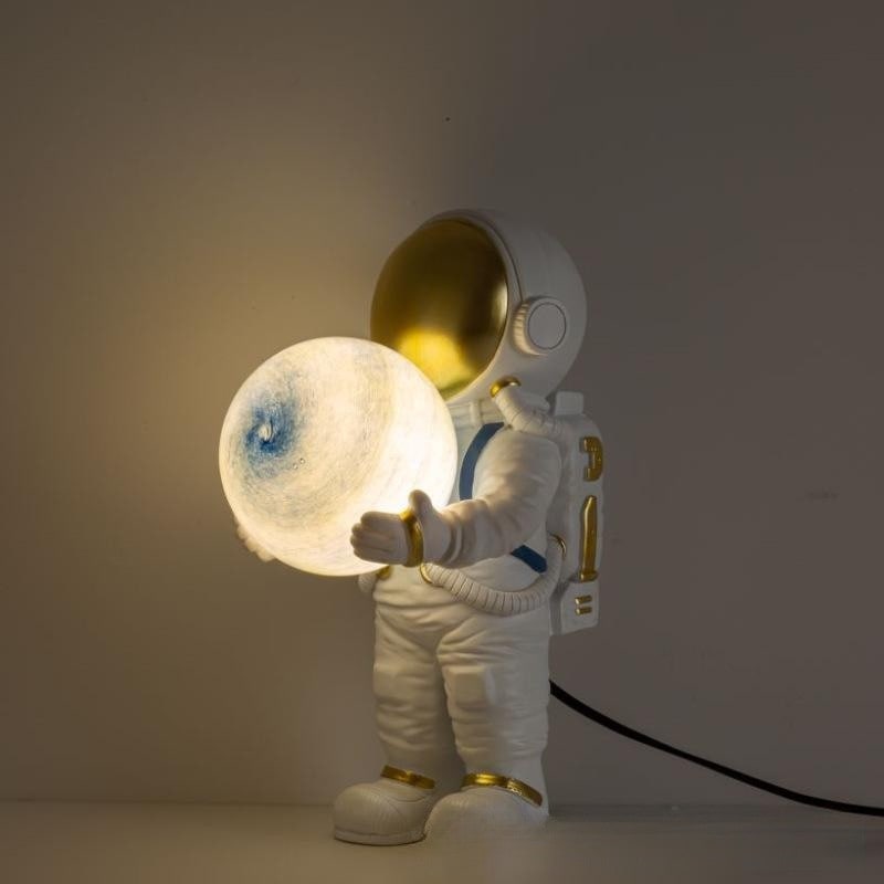 Astronaut Table Lamp - Mid-Century Touch Light, Set of 2 - Light Source Not Included / Blue Planet Plug