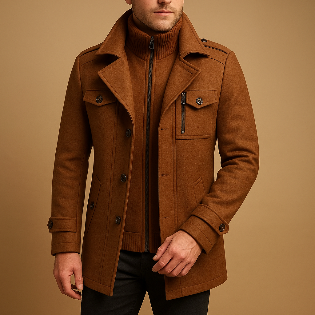 Slim Fit Two-Piece Winter Jacket Set
