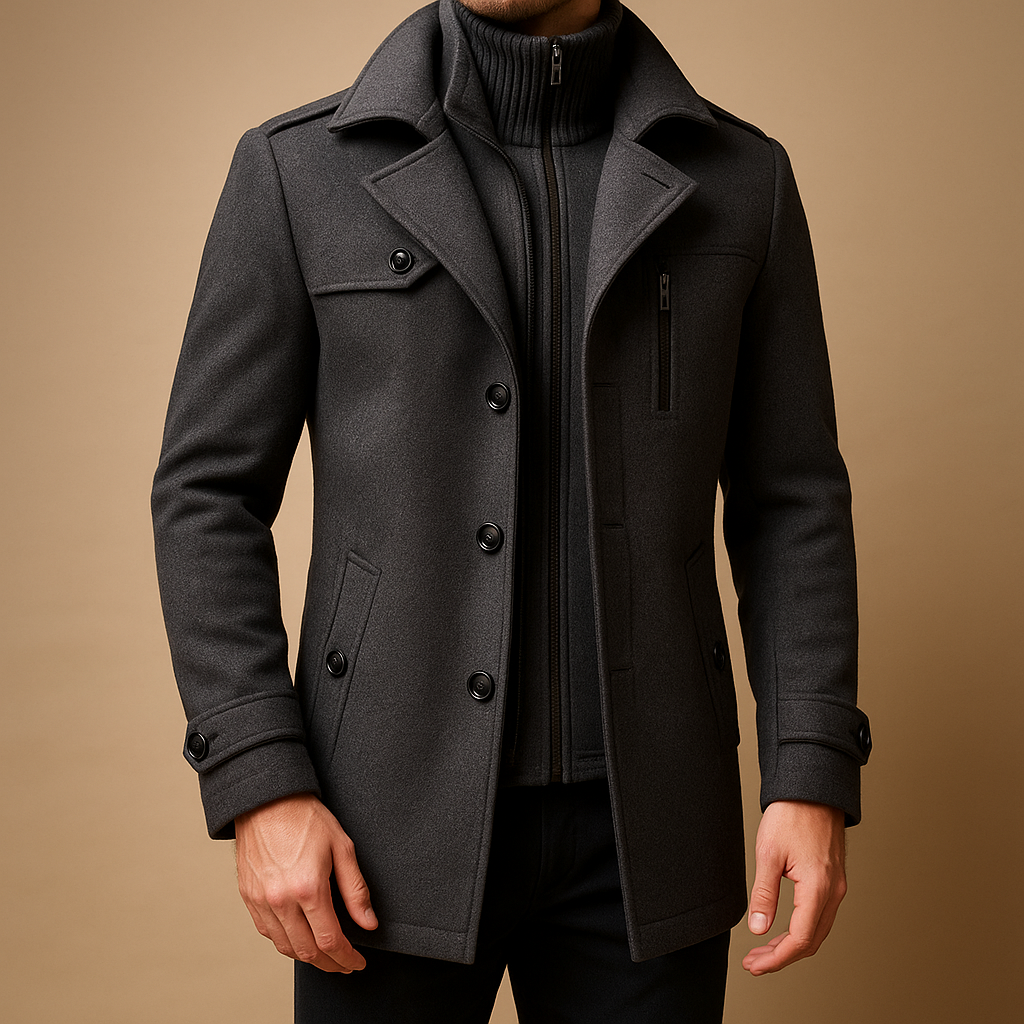 Slim Fit Two-Piece Winter Jacket Set