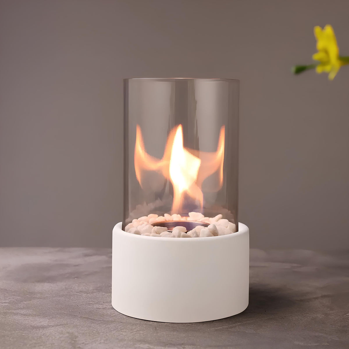 Everlasting Flame Oil Lamp - Glass Cylinder with Classic Glow