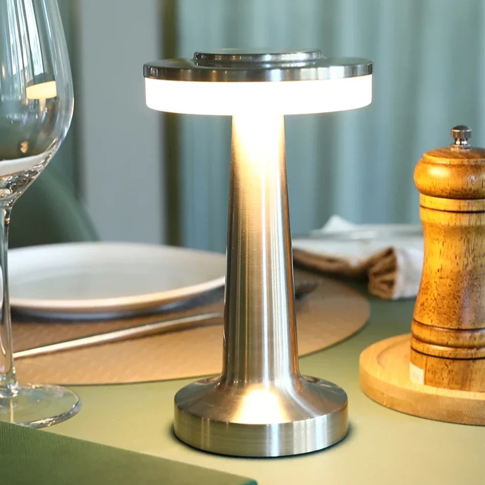 Portable Dimmable Table Lamp - Elegant Retro Design