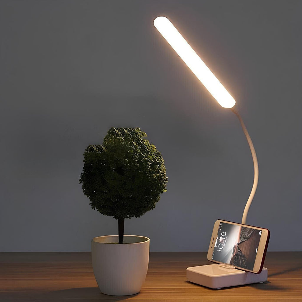 Flexible Arm Desk Lamp - Rechargeable & Adjustable - Plug-in