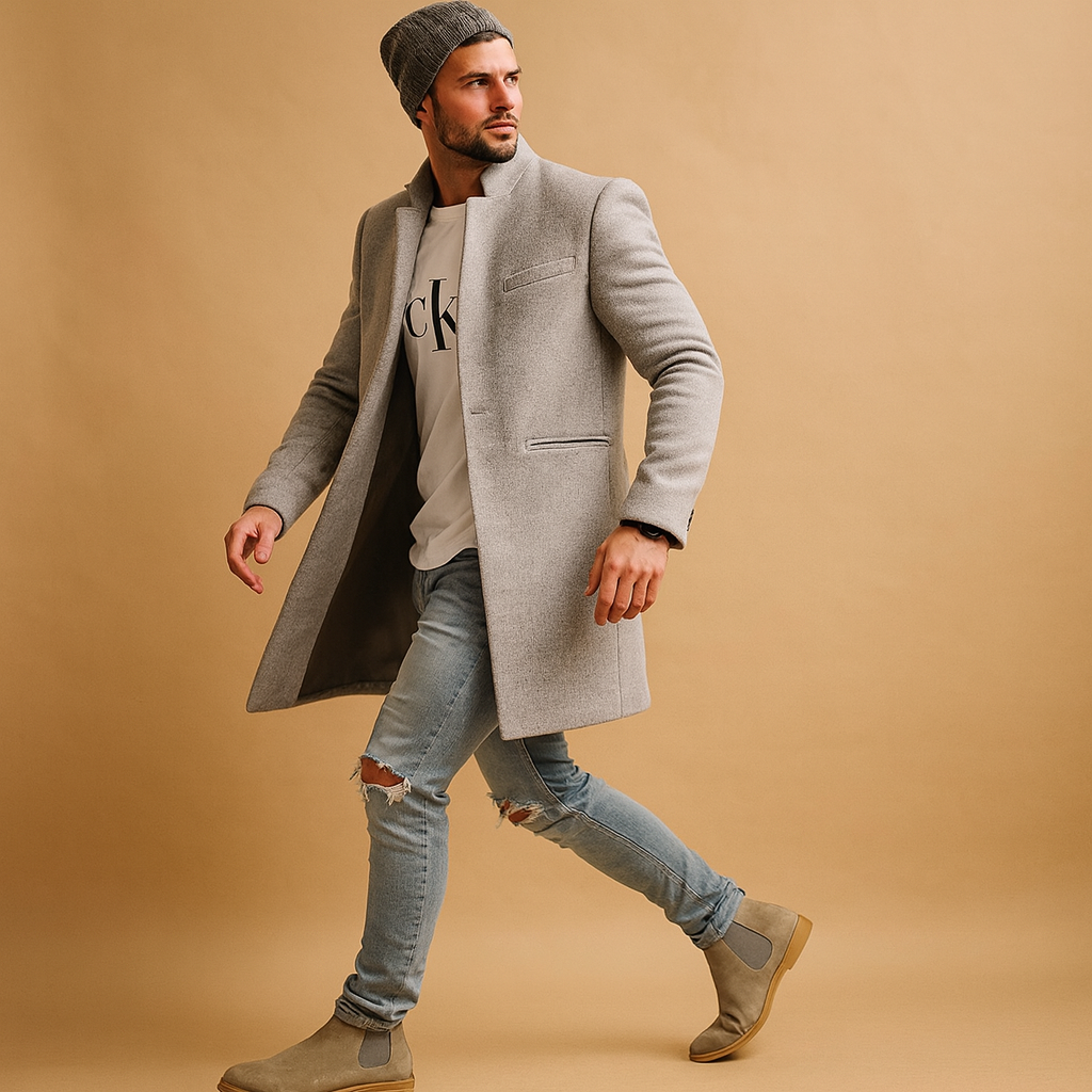 Stylish Relaxed-Fit Winter Overcoat