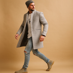 Stylish Relaxed-Fit Winter Overcoat