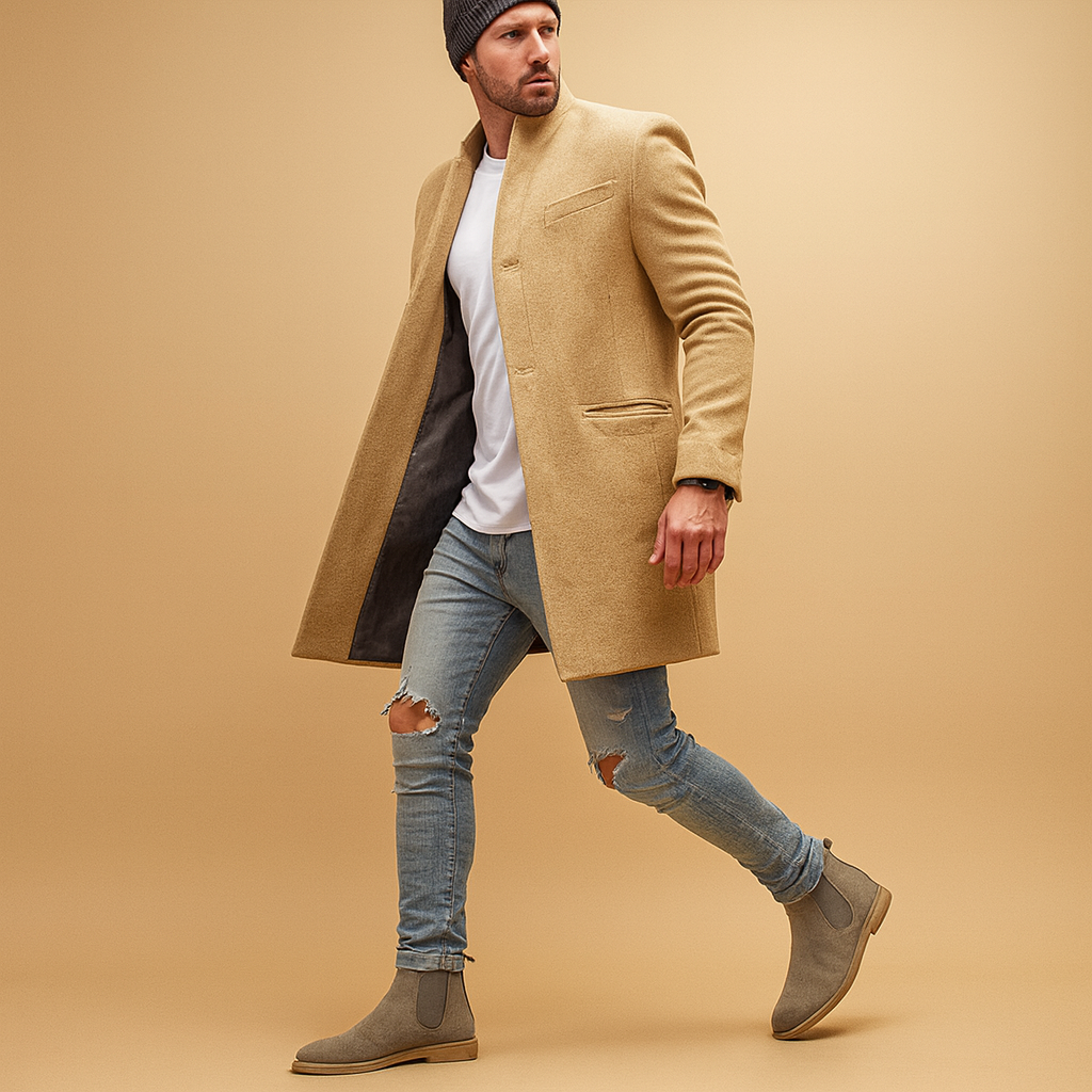 Stylish Relaxed-Fit Winter Overcoat