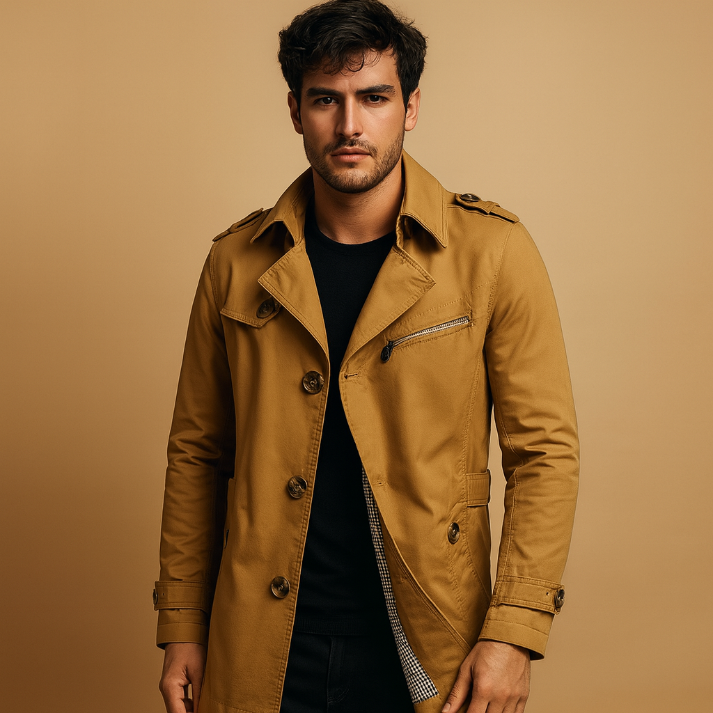 Stylish Waterproof Double-Breasted Trench Coat