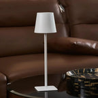 Tall Dimmable Table Lamp - Touch-Control Rechargeable LED - Matte Black