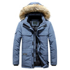 Willem | Men's Warm Fleece-Lined Winter Jacket with Luxurious Fur Collar