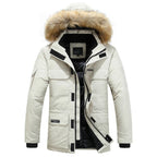 Willem | Men's Warm Fleece-Lined Winter Jacket with Luxurious Fur Collar