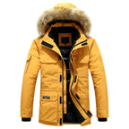 Willem | Men's Warm Fleece-Lined Winter Jacket with Luxurious Fur Collar