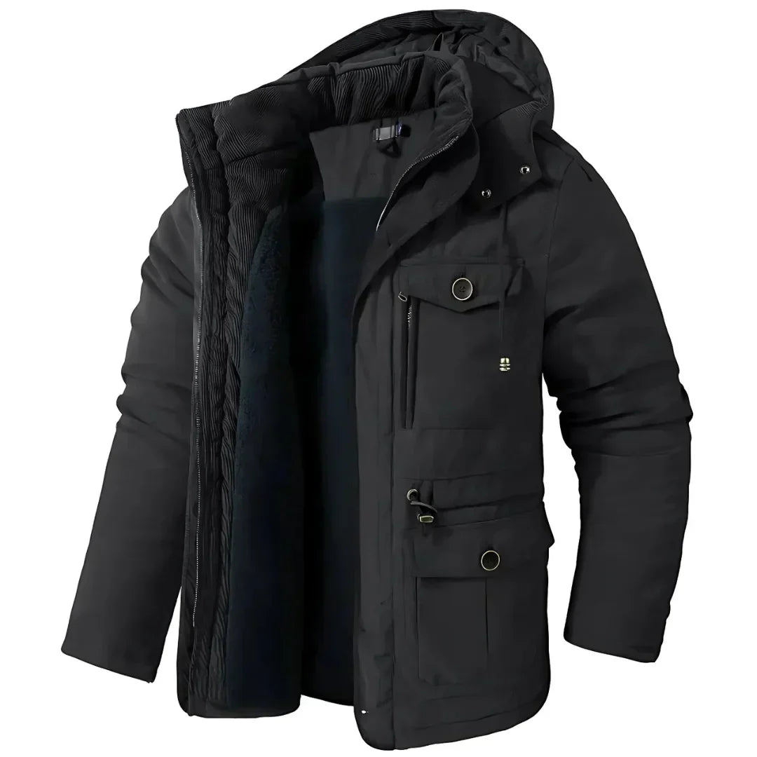 Willem | Men's Warm Fleece-Lined Hooded Winter Jacket