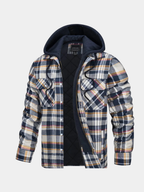 Men’s Checked Lined Hooded Winter Jacket – Warm, Stylish & Comfortable Outerwear