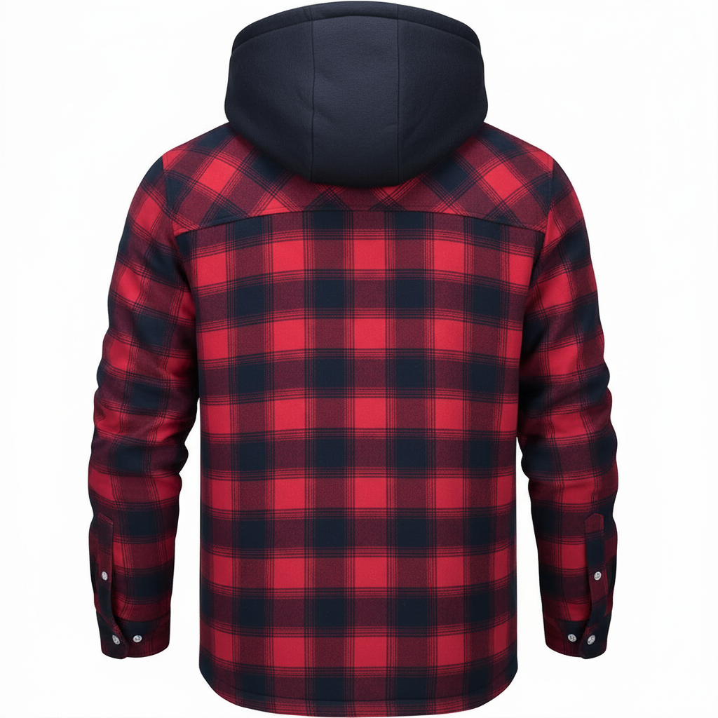 Men’s Checked Lined Hooded Winter Jacket – Warm, Stylish & Comfortable Outerwear