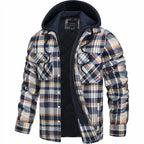 Men’s Checked Lined Hooded Winter Jacket – Warm, Stylish & Comfortable Outerwear