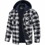 Men’s Checked Lined Hooded Winter Jacket – Warm, Stylish & Comfortable Outerwear