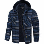 Men’s Checked Lined Hooded Winter Jacket – Warm, Stylish & Comfortable Outerwear