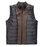 Men's Warm Quilted Winter Jacket with Stand Collar