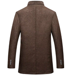 Men's Warm Quilted Winter Jacket with Stand Collar