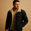 Warm Winter Bomber Jacket with Stylish Ribbed Trims