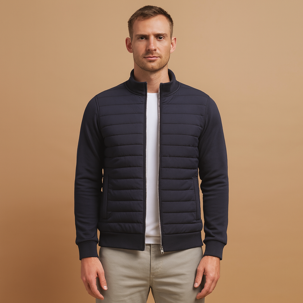 Warm Winter Jacket with Stylish High Collar