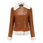 Women's Leather Shearling Lined Zipper