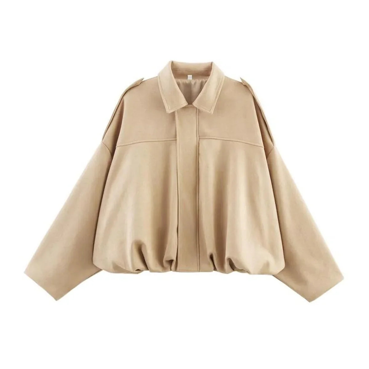 Women's Oversized Faux Suede Zip Front