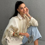 Women's Oversized Puffed Batwing Sleeve