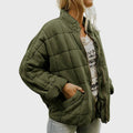 Women's Oversized Quilted Zip-Up