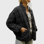 Women's Oversized Quilted Zip-Up