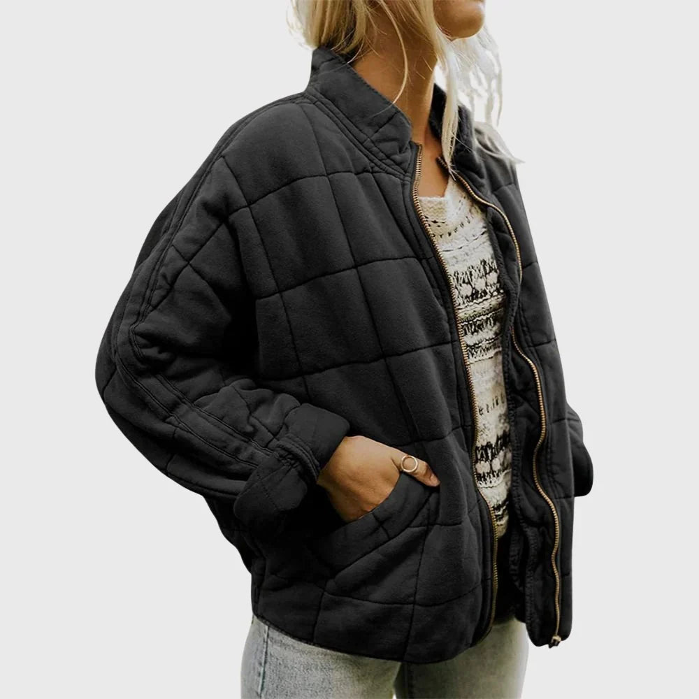 Women's Oversized Quilted Zip-Up