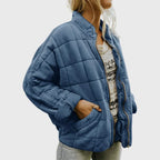 Women's Oversized Quilted Zip-Up