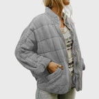 Women's Oversized Quilted Zip-Up