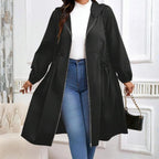 Women's Plus Size Zip-Up Hooded
