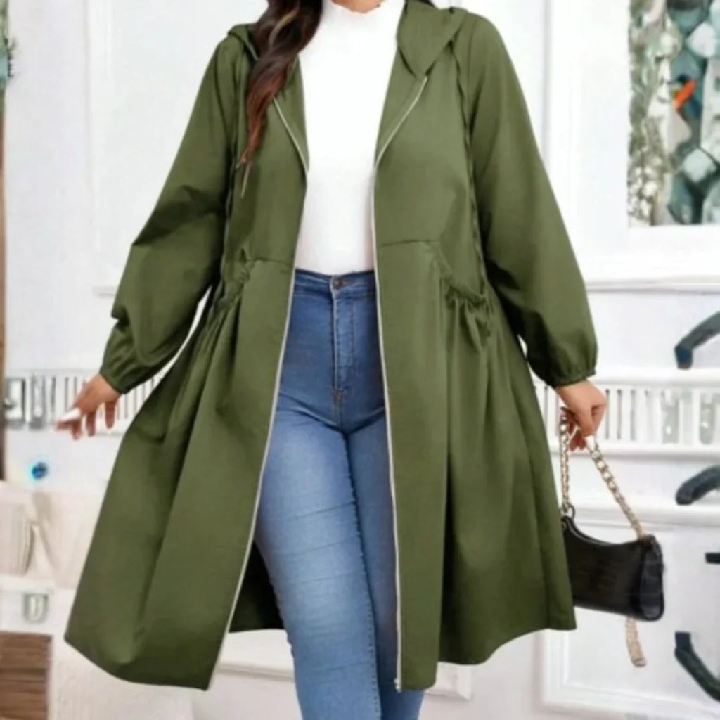 Women's Plus Size Zip-Up Hooded