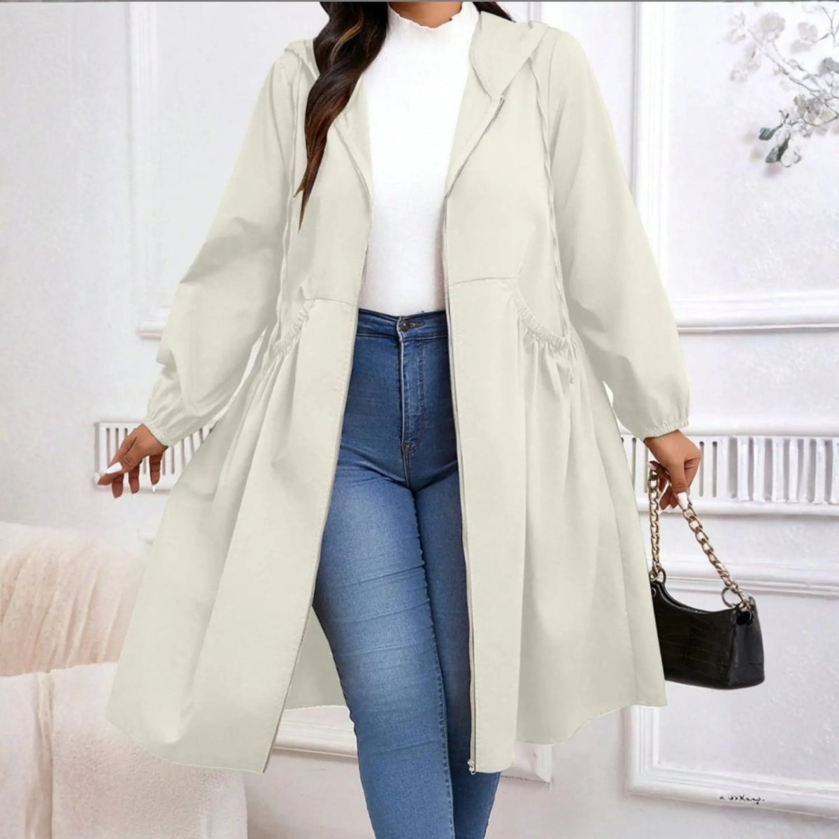 Women's Plus Size Zip-Up Hooded