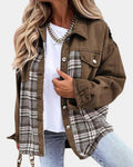Women's Plaid Contrast Long Sleeve