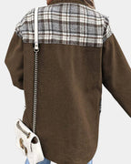 Women's Plaid Contrast Long Sleeve