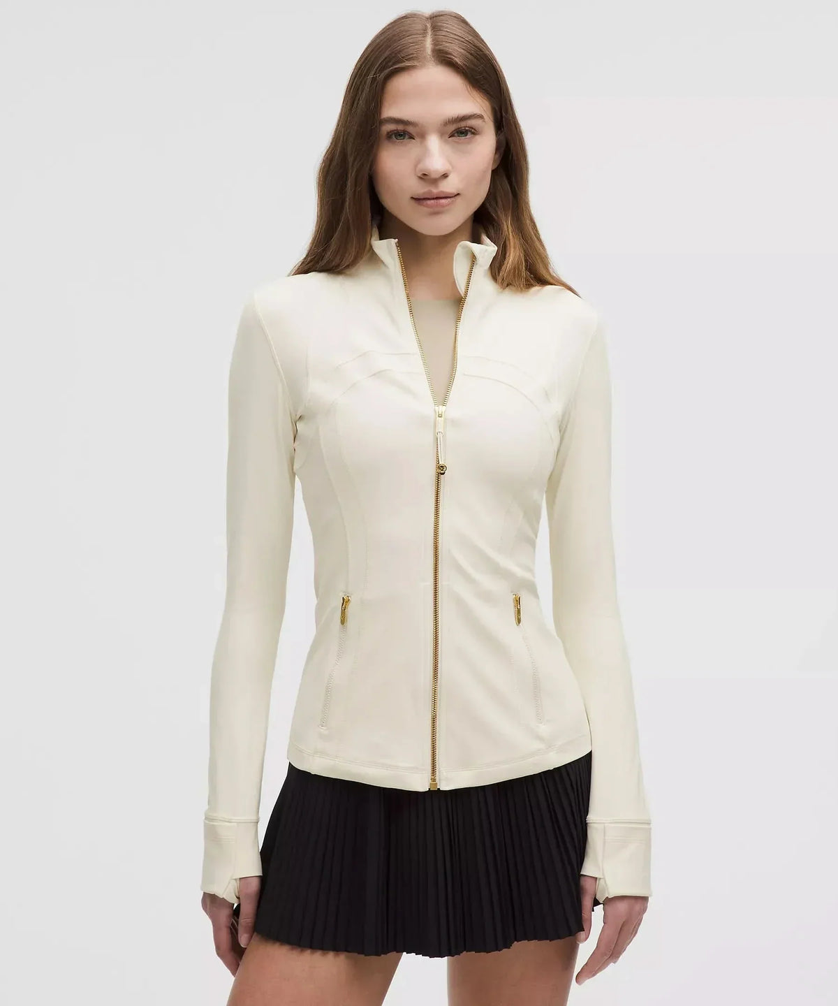 Women's High Neck Zip Up Pockets