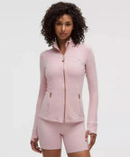 Women's High Neck Zip Up Pockets