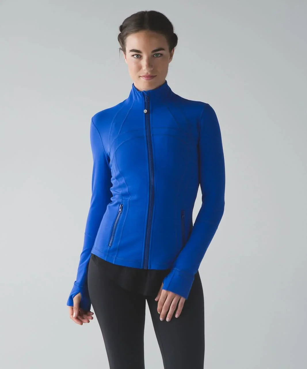 Women's High Neck Zip Up Pockets