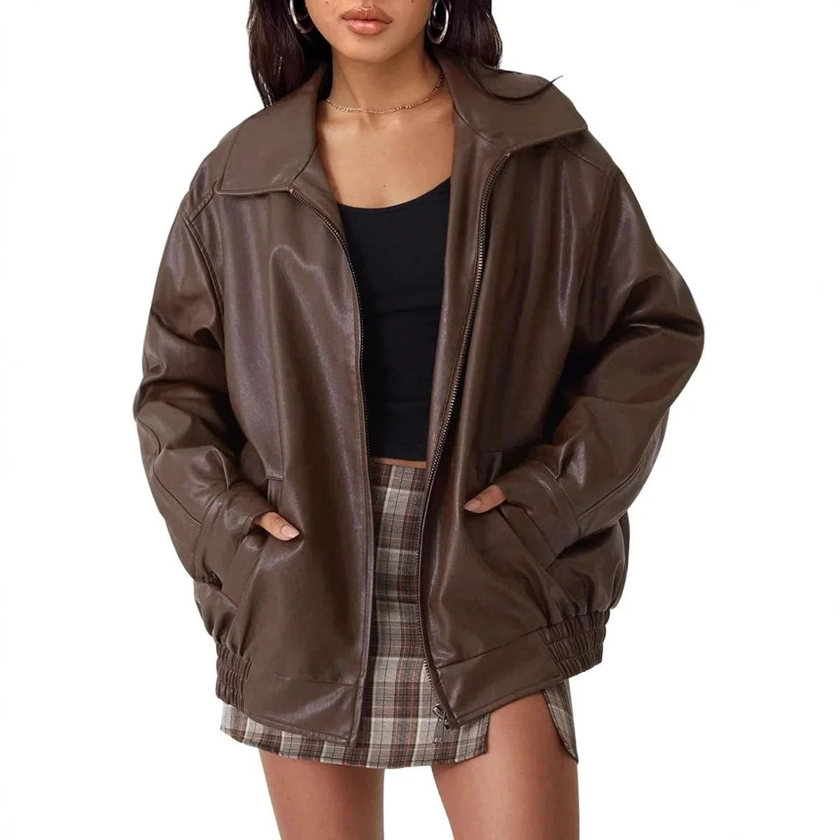 Women's Oversized Zip-Up