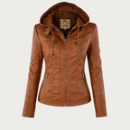 Women's Hooded Zip Front Moto