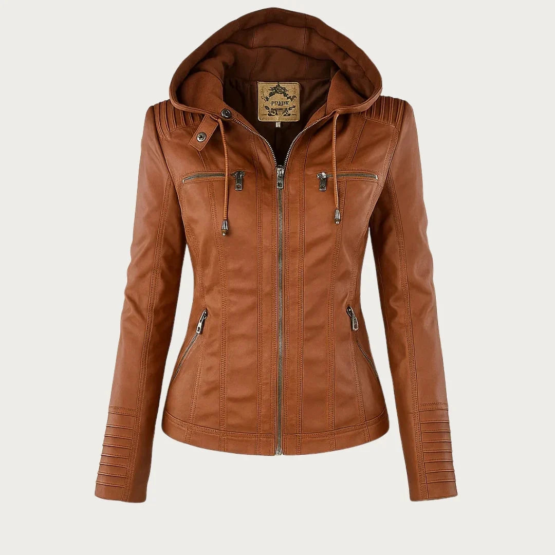 Women's Hooded Zip Front Moto