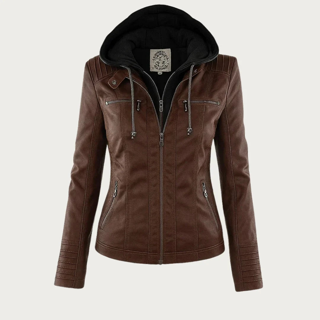 Women's Hooded Zip Front Moto
