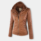Women's Hooded Zip Front Moto