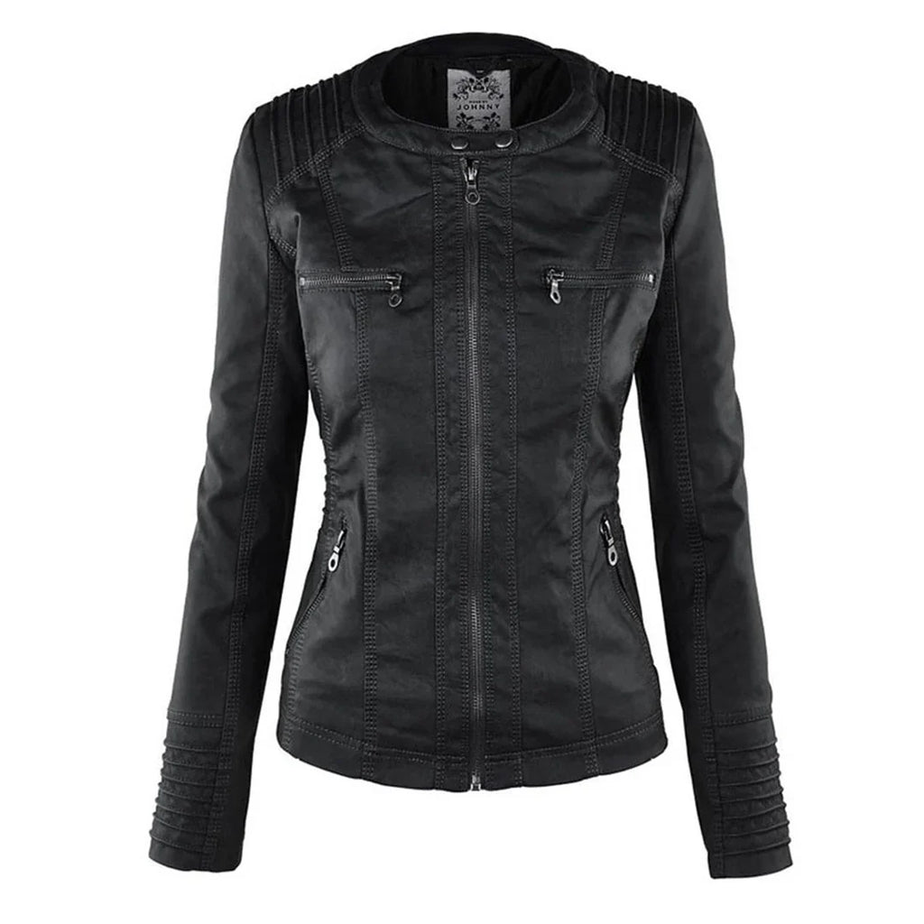 Women's Hooded Zip Front Moto