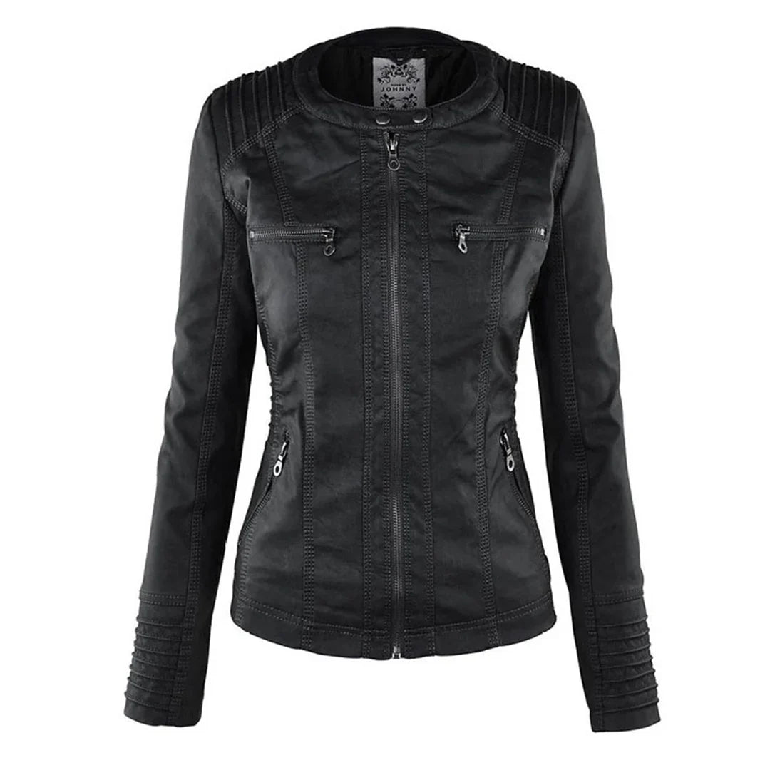Women's Hooded Zip Front Moto