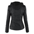 Women's Hooded Zip Front Moto