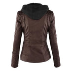 Women's Hooded Zip Front Moto