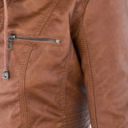 Women's Hooded Zip Front Moto